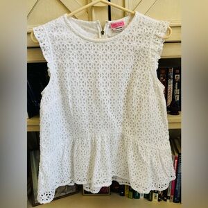 Kate Spade White Eyelet Top